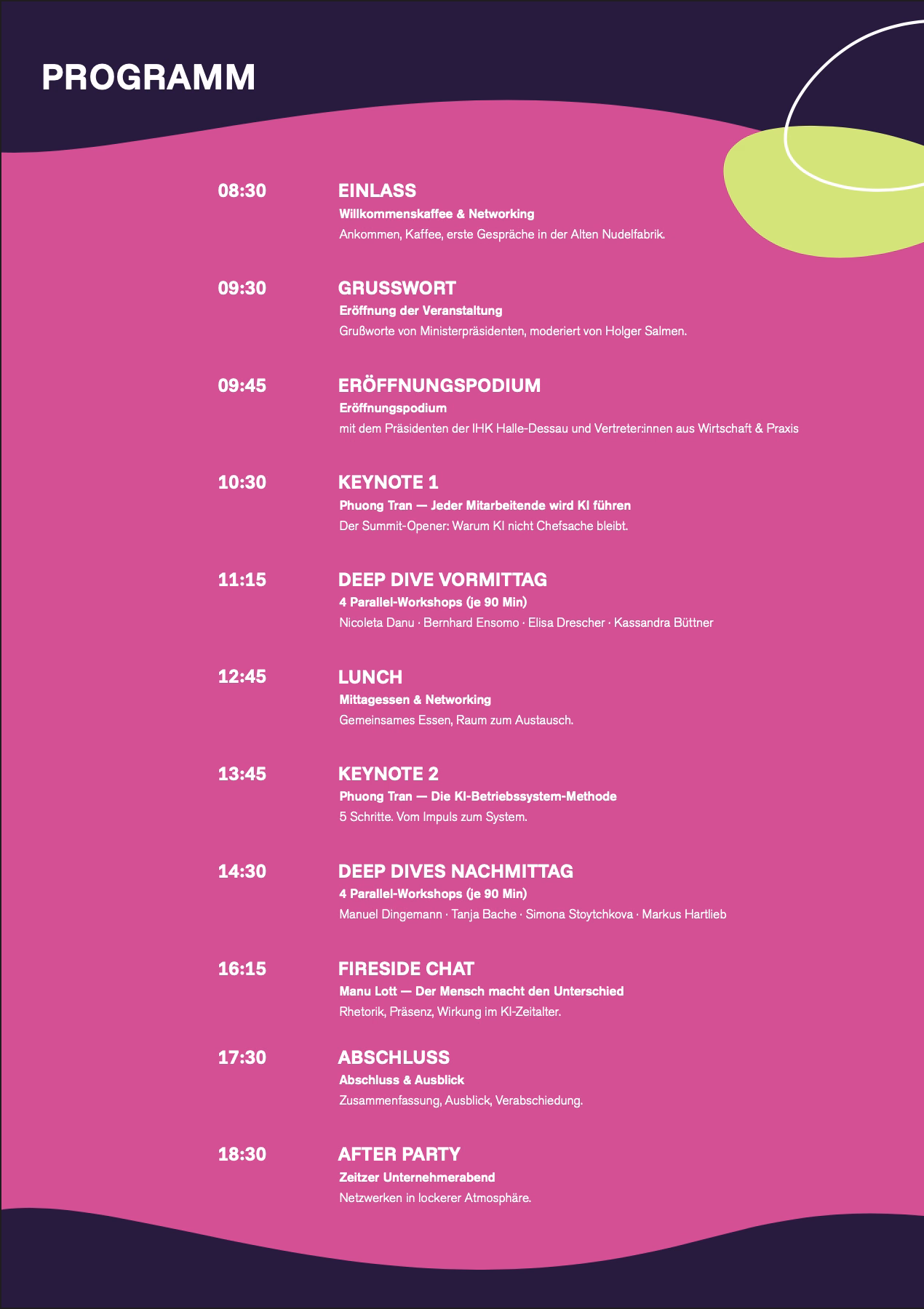Programm des KI Summit Mitteldeutschland 2026